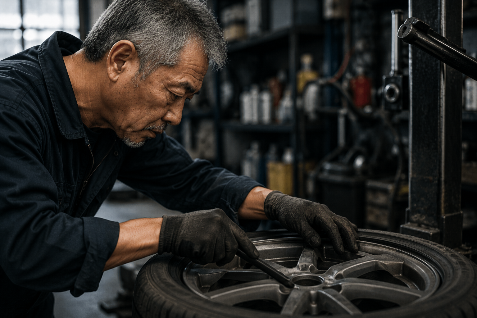 代表による作業の様子